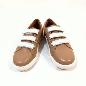 Venettini Shoes Kids Sneakers Beige & White Color New Flats Velcro
